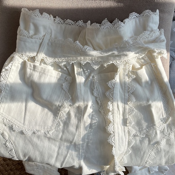 House of Sunny white trousers with pearl button - Picture 1 of 5